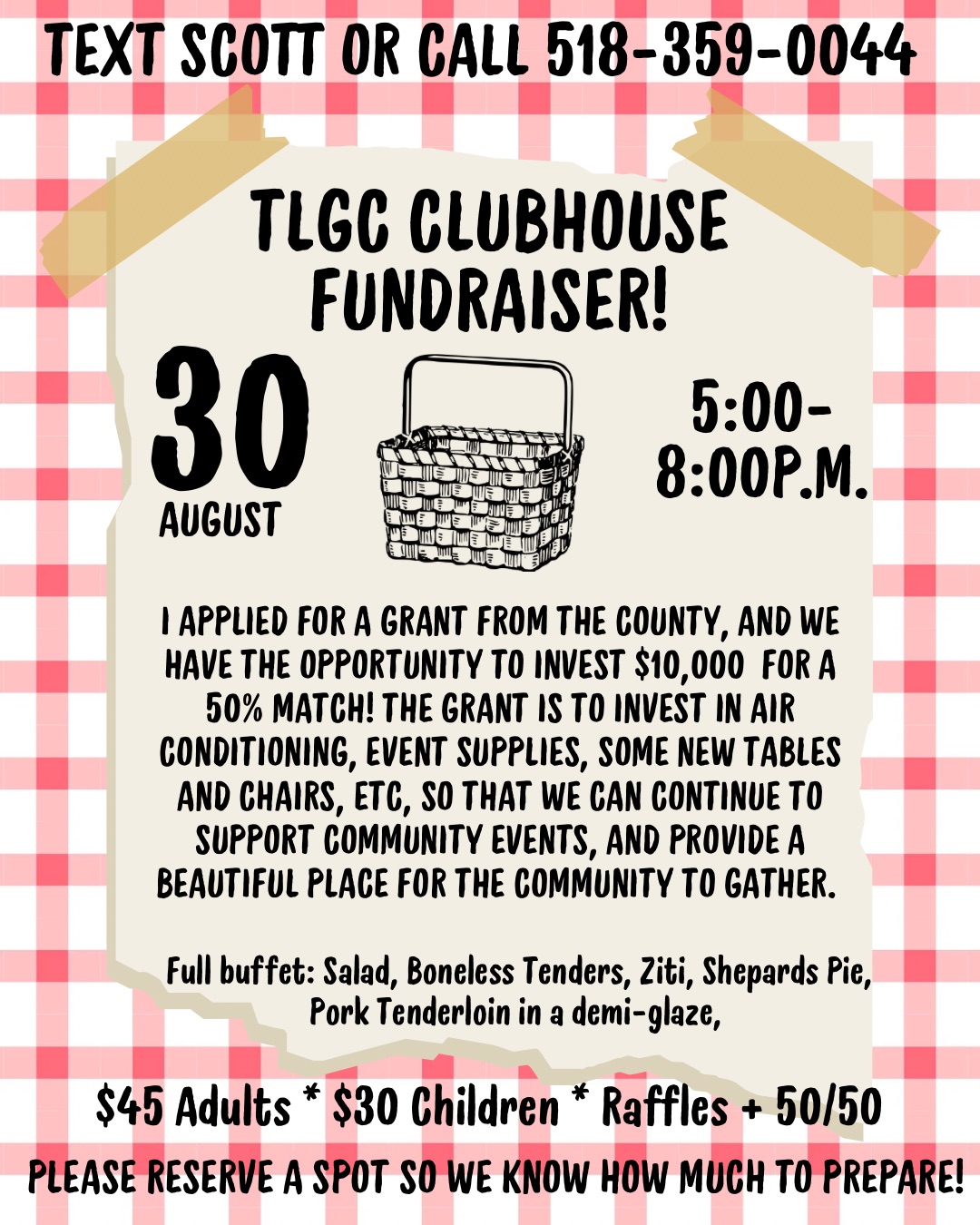 clubhouse fundraiser