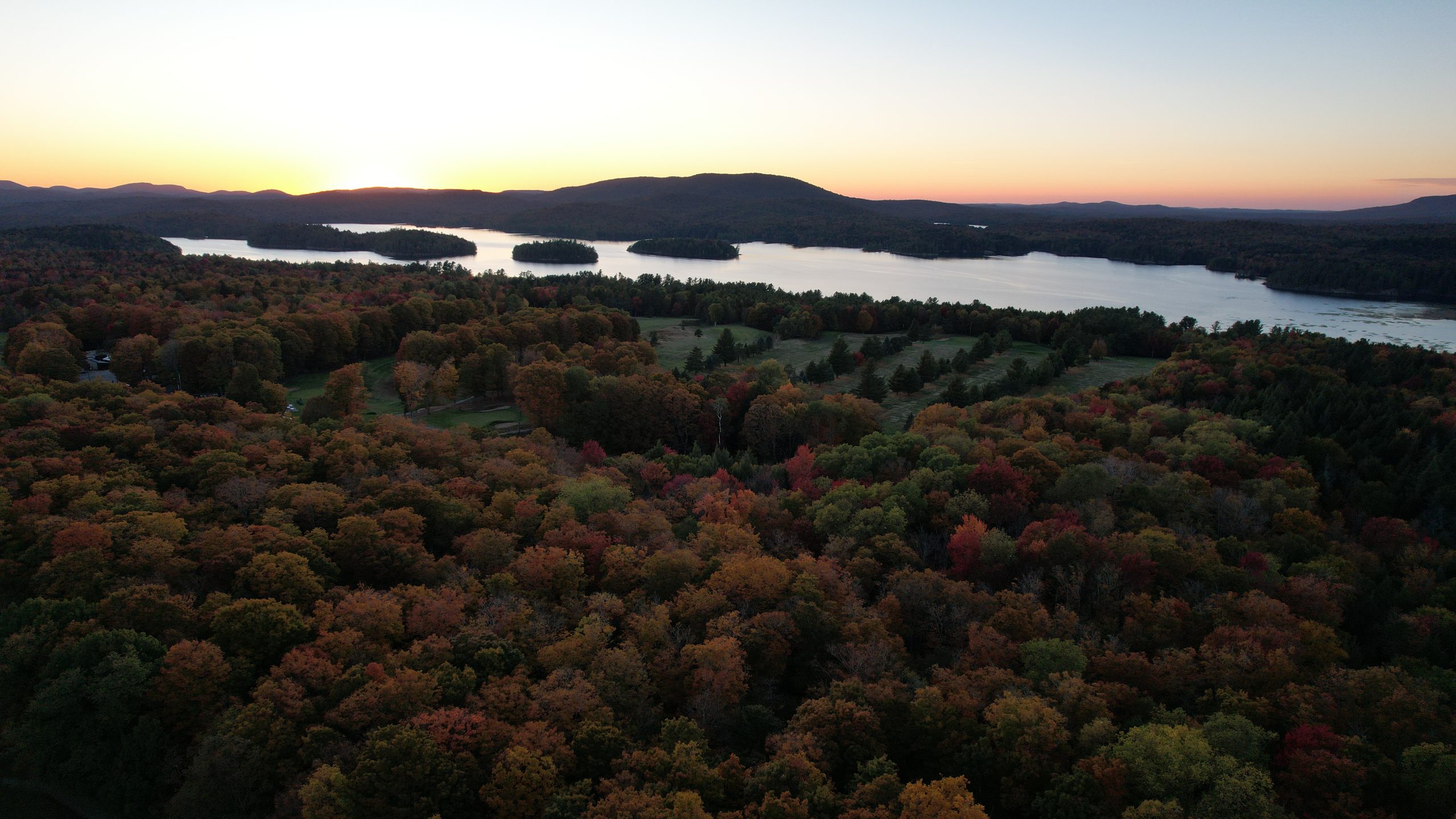 Drone shot of the back nine