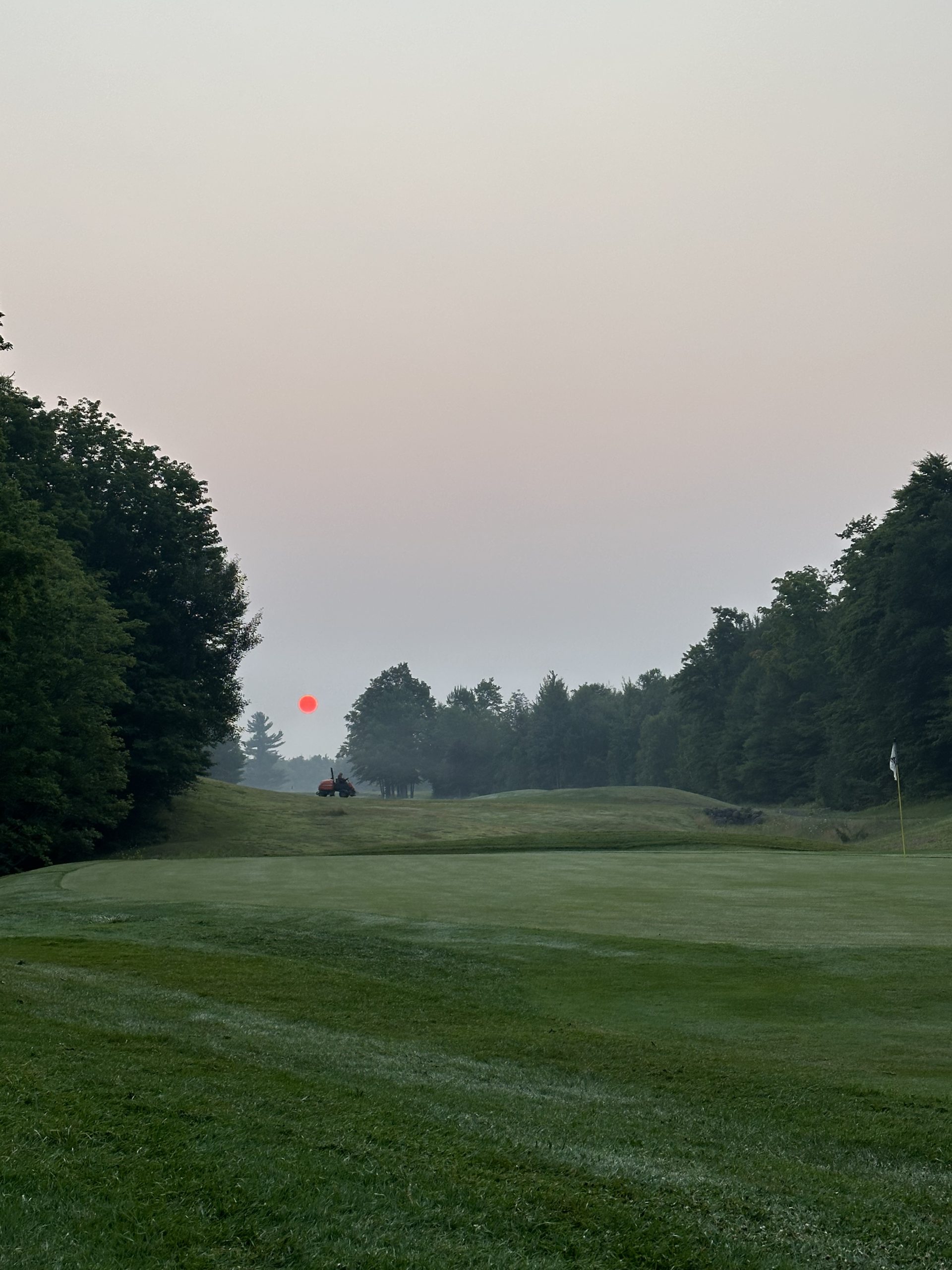 Sunrise on an early morning while preparing for the Pro-Am