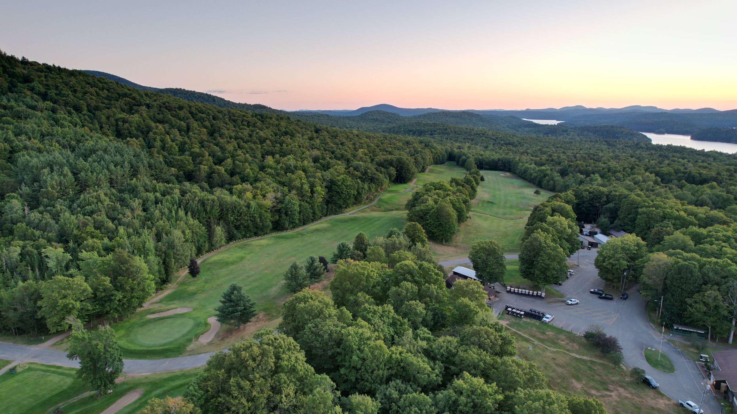 Aerial view of the Tupper Lake Golf Club in the Adirondacks